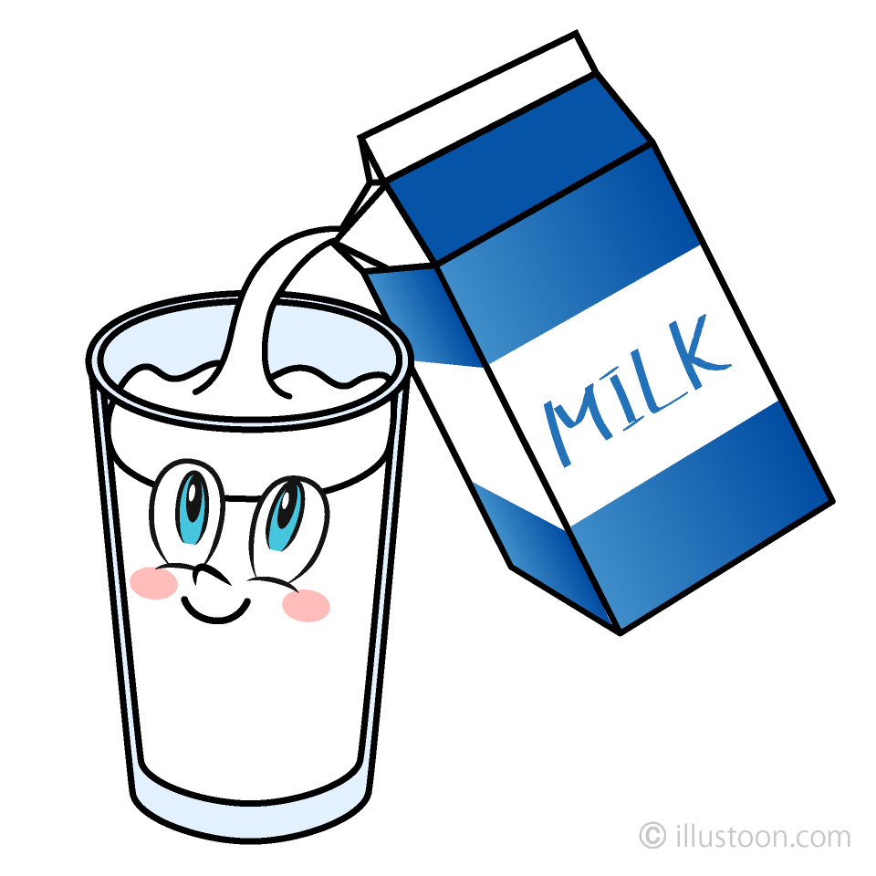 Milk into Glass Cartoon Free PNG Image｜Illustoon