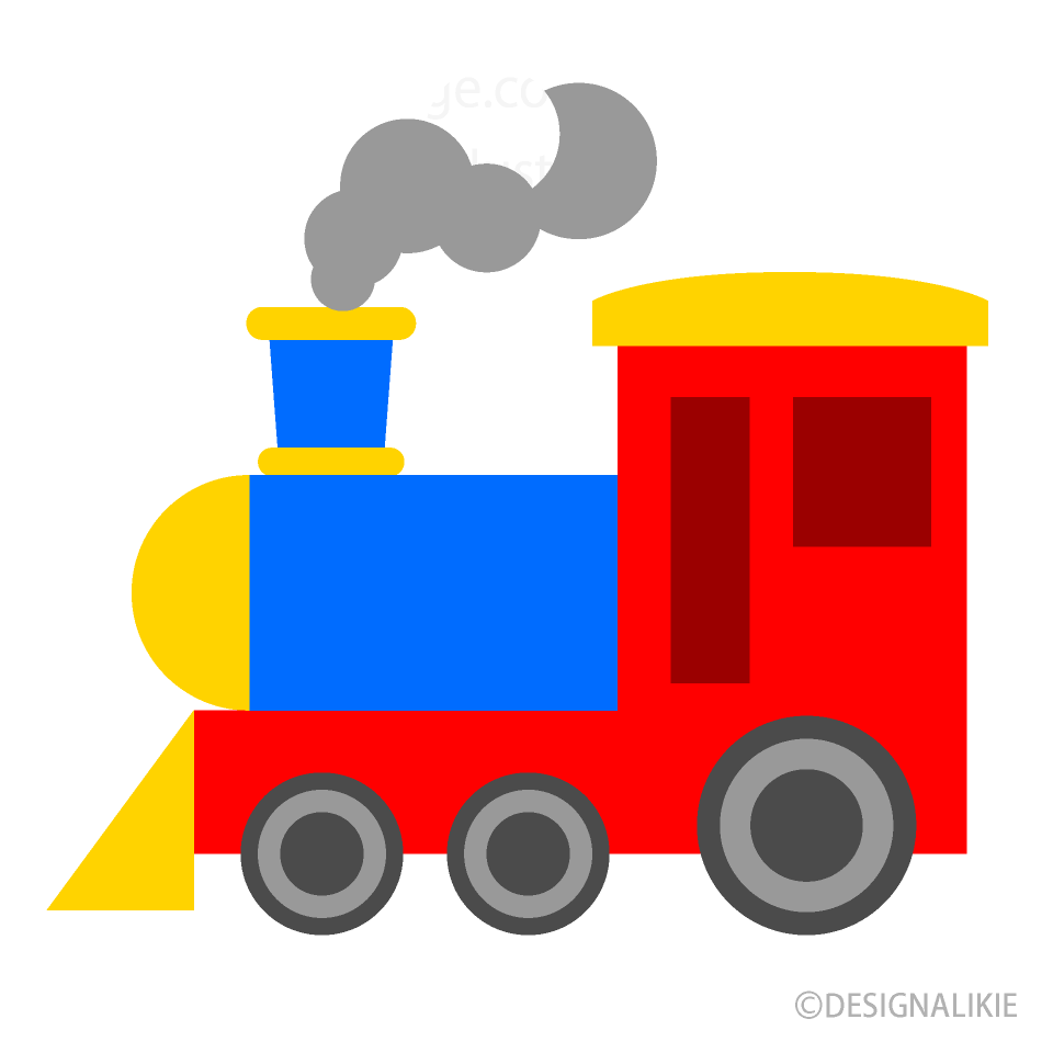 Simple Colorful Train Cartoon Free PNG Image｜Illustoon