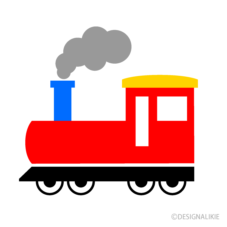 Red Train Cartoon Free PNG Image｜Illustoon