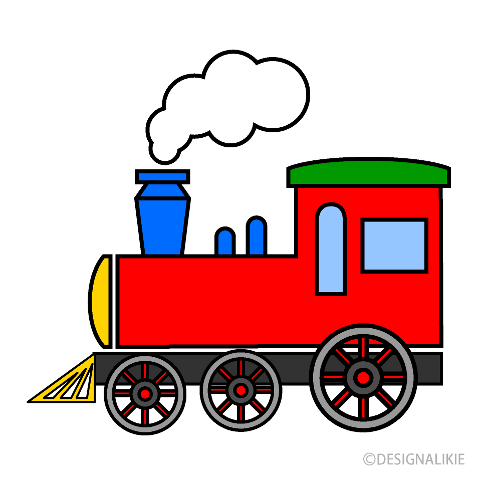 Cute Red Train Cartoon Free PNG Image｜Illustoon