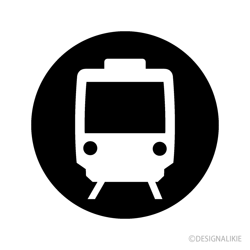 Train Symbol Black and White