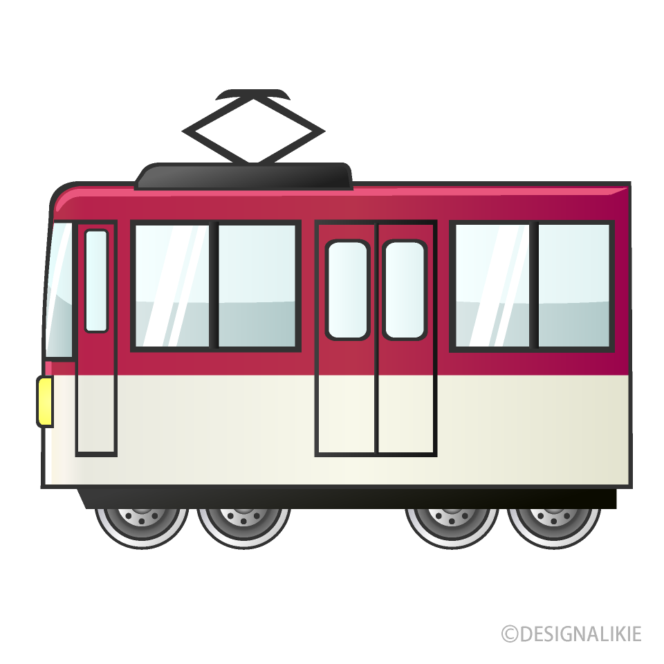 Red and White Train Clip Art Free PNG Image｜Illustoon