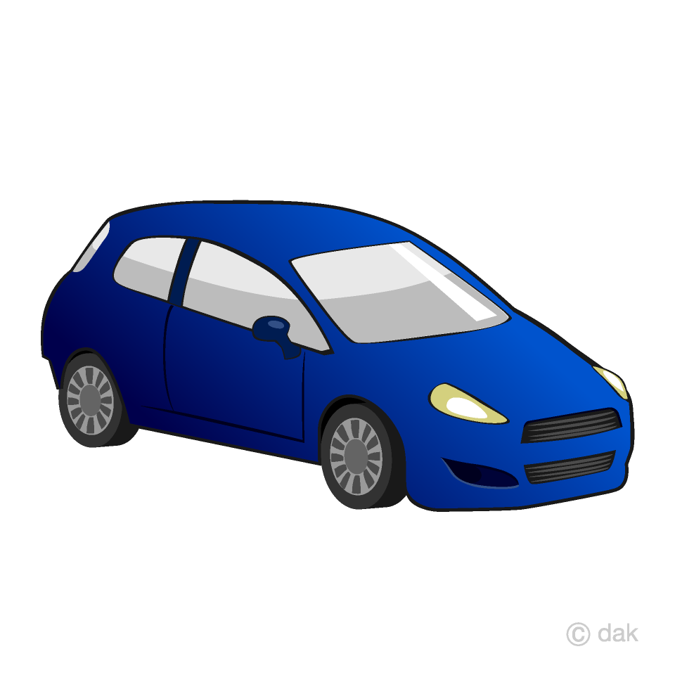 Blue Compact Car