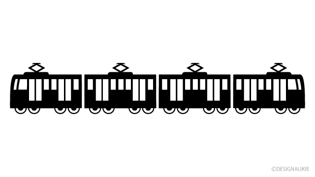 Train 4-Car White and Black