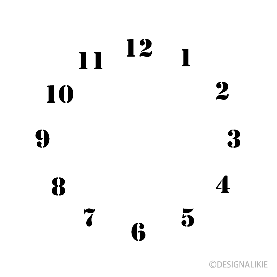 Clock Face Only Numbers Clip Art Free PNG Image Illustoon