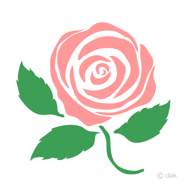 Simple Pink Rose Clip Art Free Png Image｜Illustoon