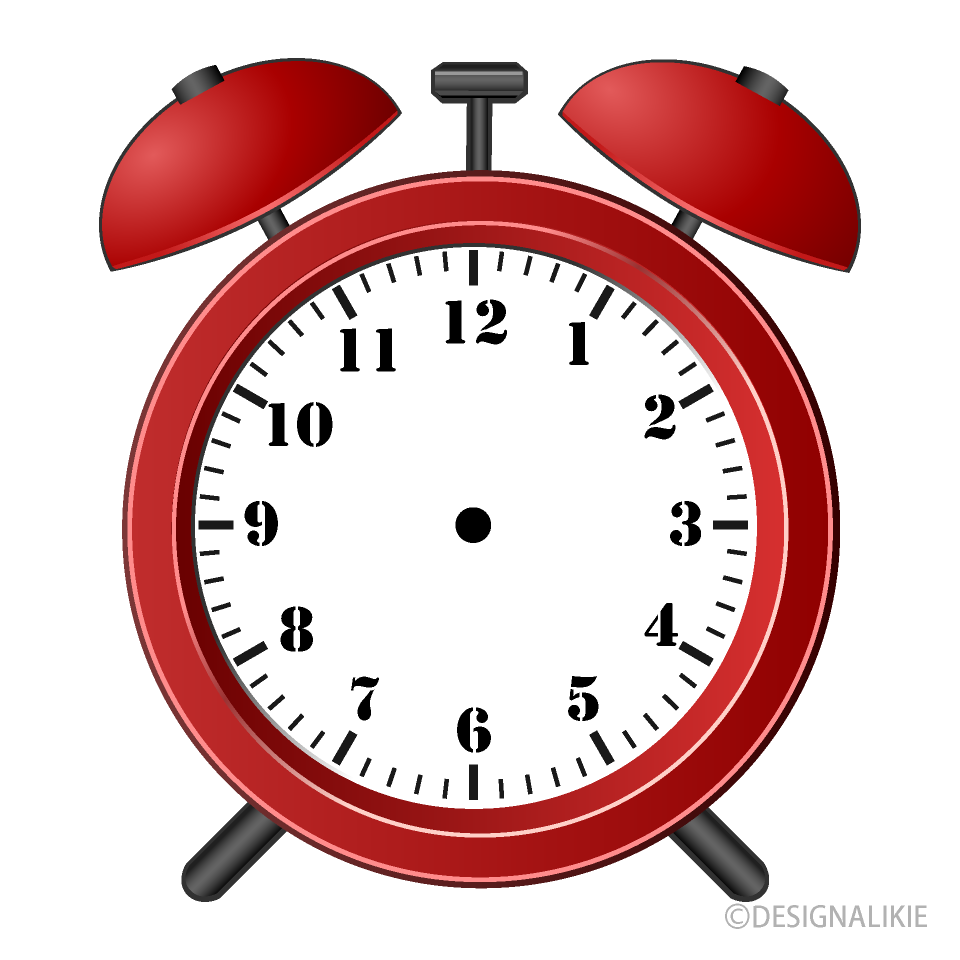 Red Alarm Clock without Hands Clip Art Free PNG Image｜Illustoon