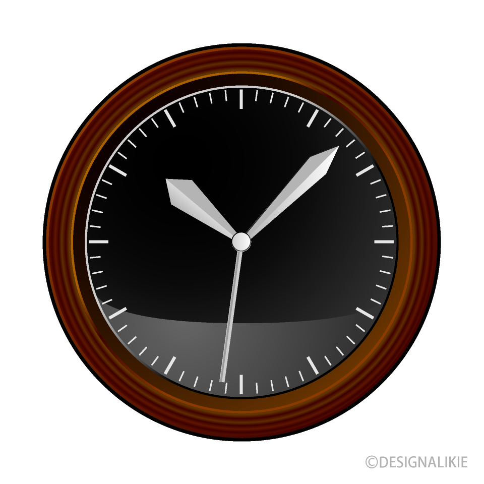 Black Wooden Clock
