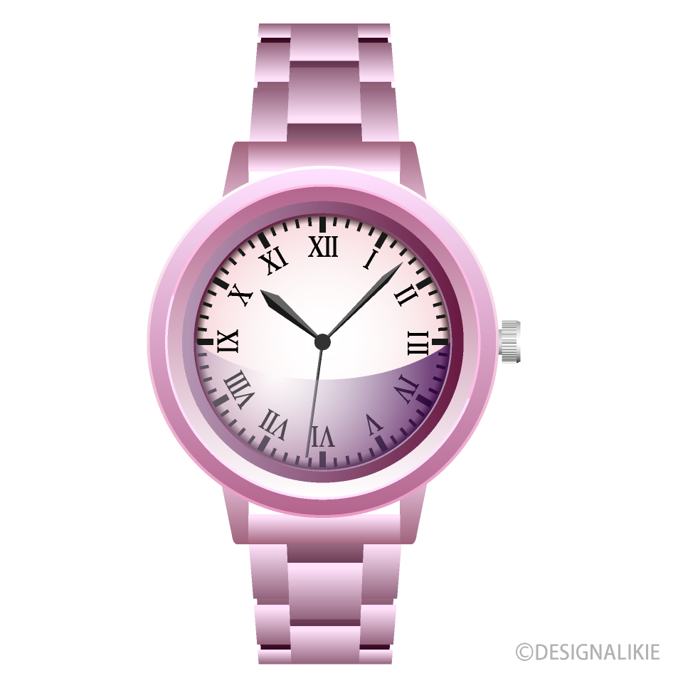 Pink Watch Clip Art Free PNG Image｜Illustoon
