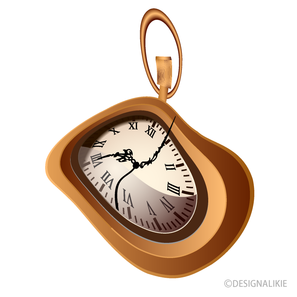 Distorted Space-Time Pocket Watch