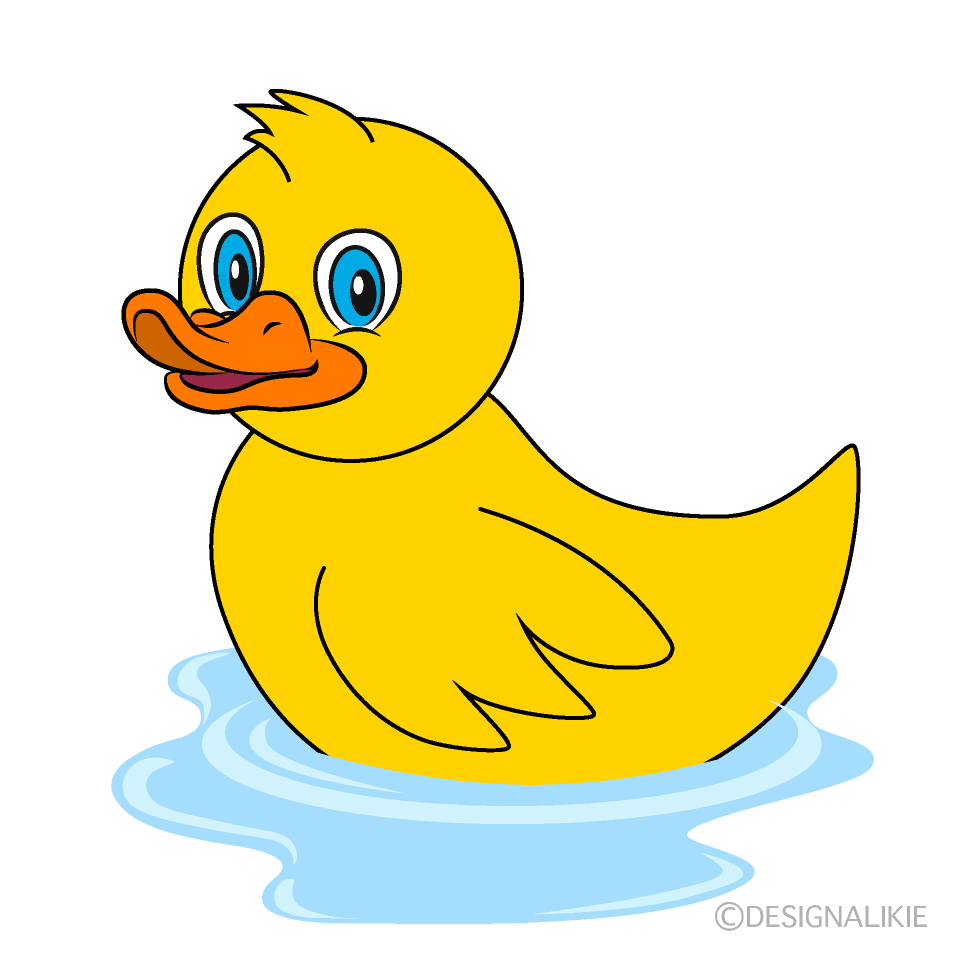 Floating Duck Clip Art Image｜Illustoon