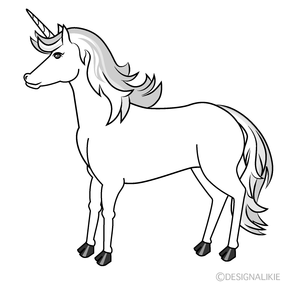 Unicorn Clipart Black And White