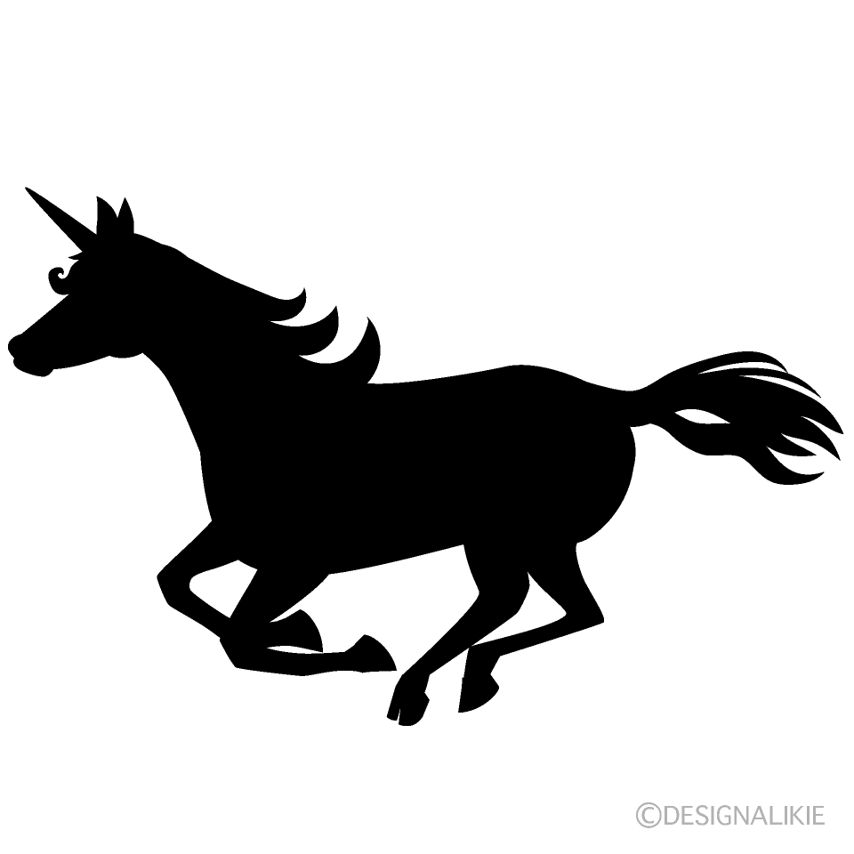 Running Unicorn Silhouette Clip Art Free Png Image Illustoon