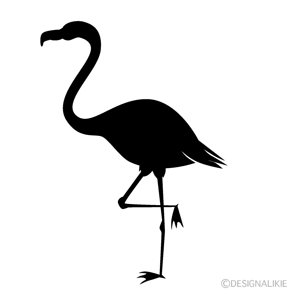 Flamingo Silhouette Clip Art Free PNG Image｜Illustoon