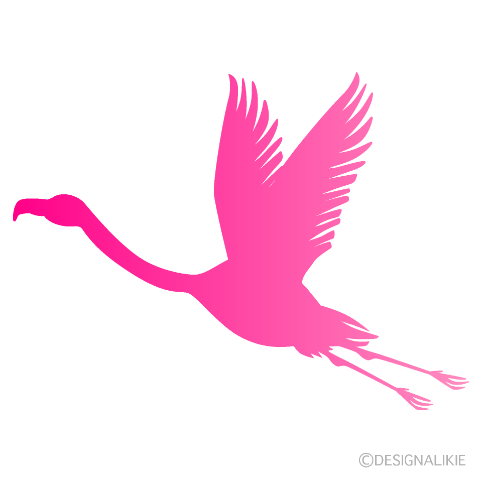 Flying Flamingo Pink Silhouette