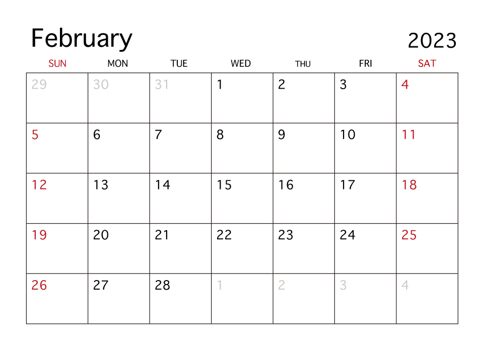 February 2021 Calendar