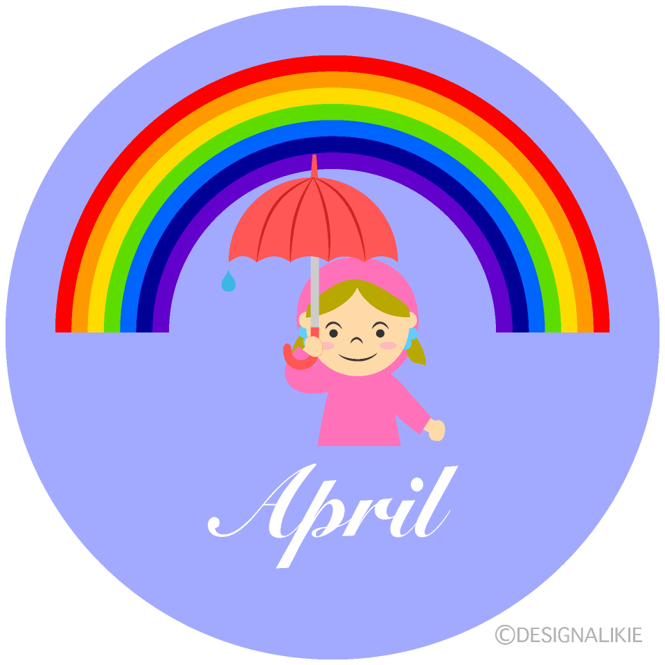 Girl and Rainbow April