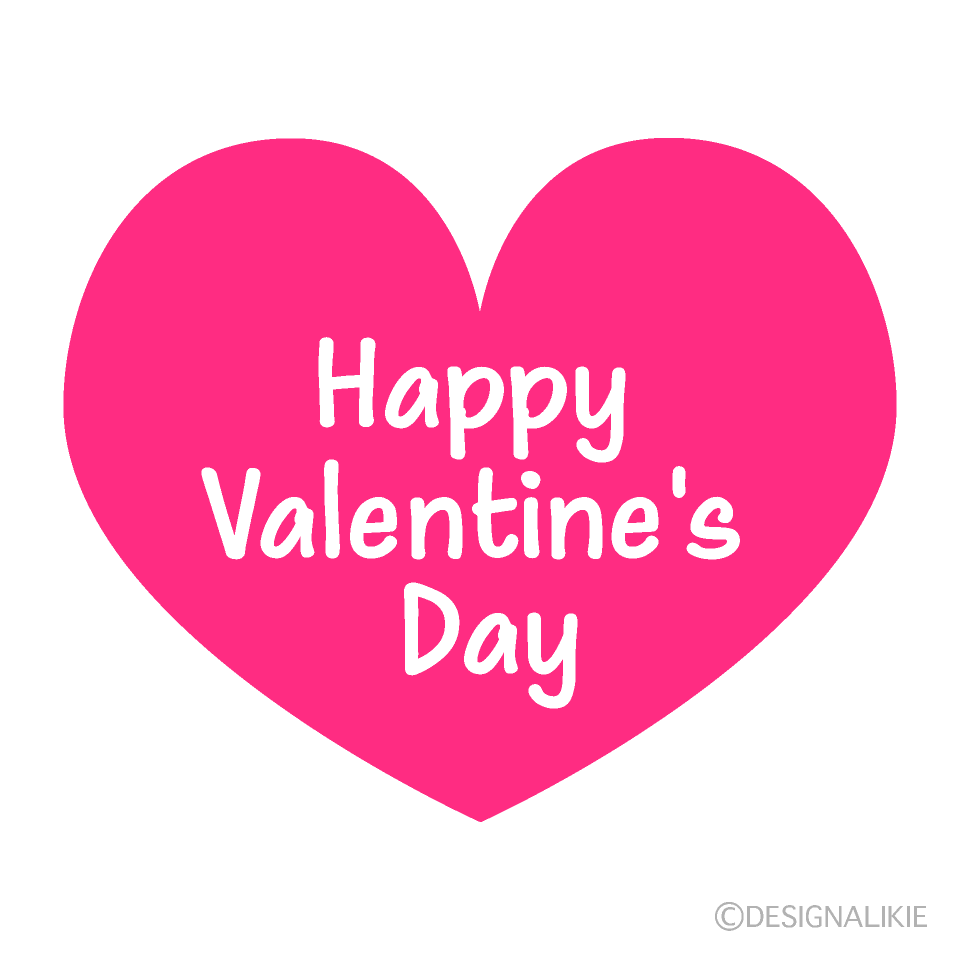 Pink Heart Happy Valentine's Day