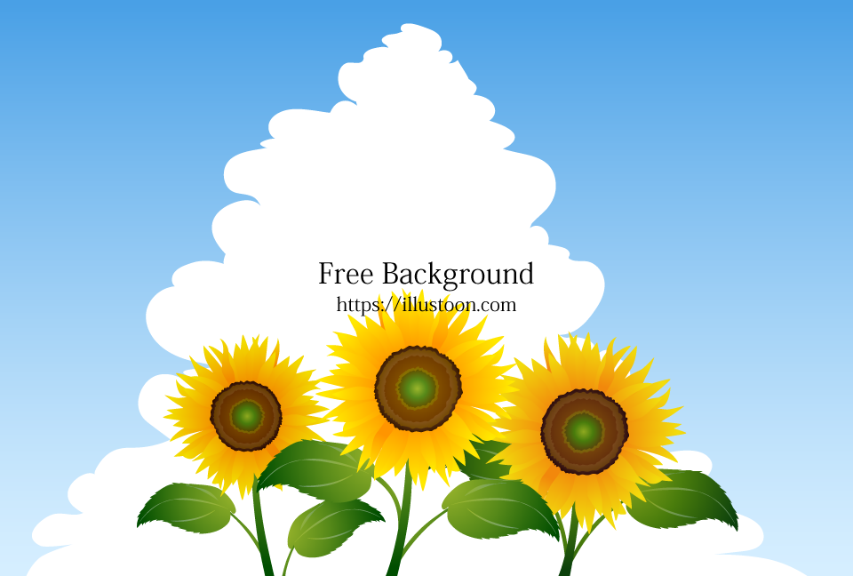 Sunflowers in Sky Background