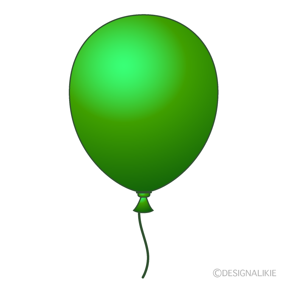 Gewoon Ongelijkheid voetstuk Green Balloon Clip Art Free PNG Image｜Illustoon