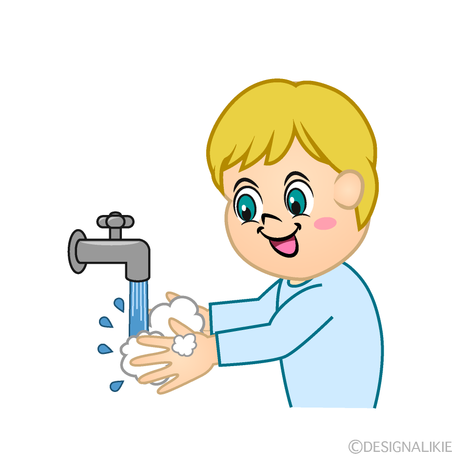 Boy Washing Hands Clip Art Free PNG Image｜Illustoon
