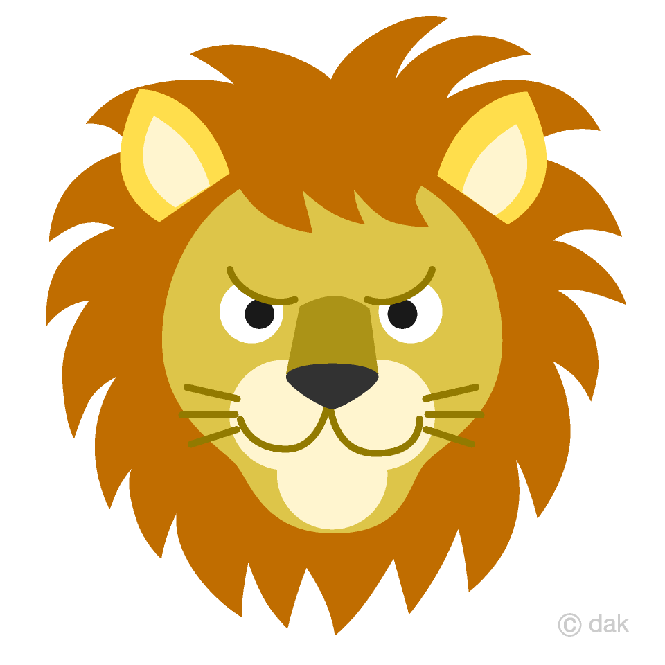 Cara de león Gratis Dibujos Animados Imágene｜Illustoon ES