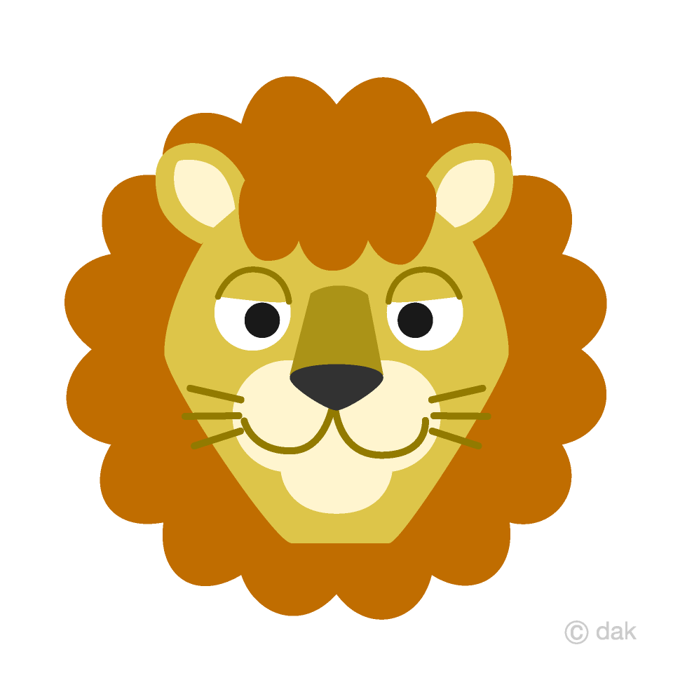 Cara de león amigable