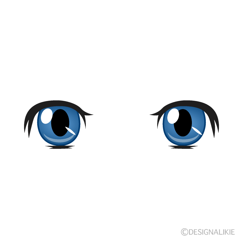 Girl Blue Eyes Clip Art Free PNG Image｜Illustoon