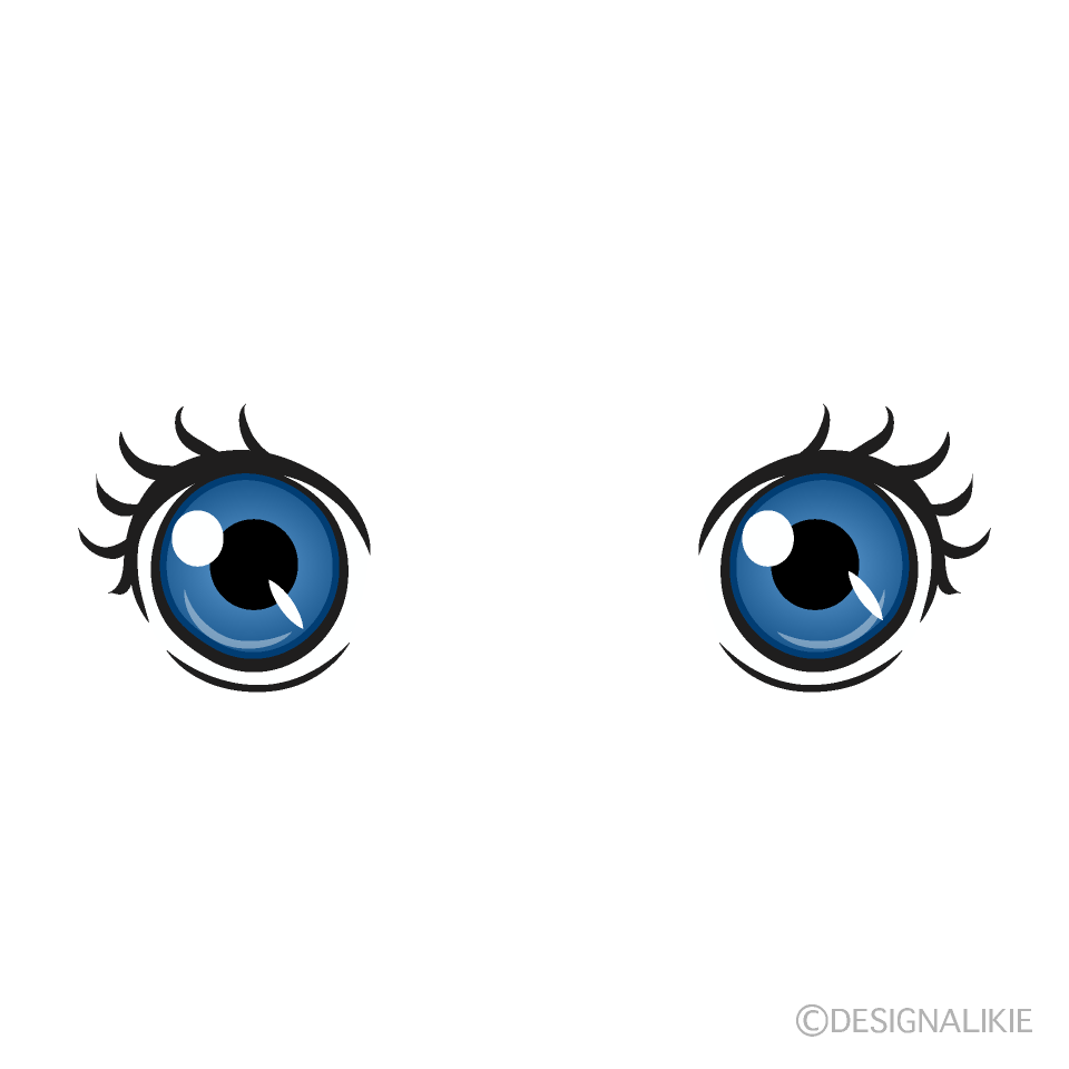 Round Blue Eyes Clip Art Free PNG Image｜Illustoon