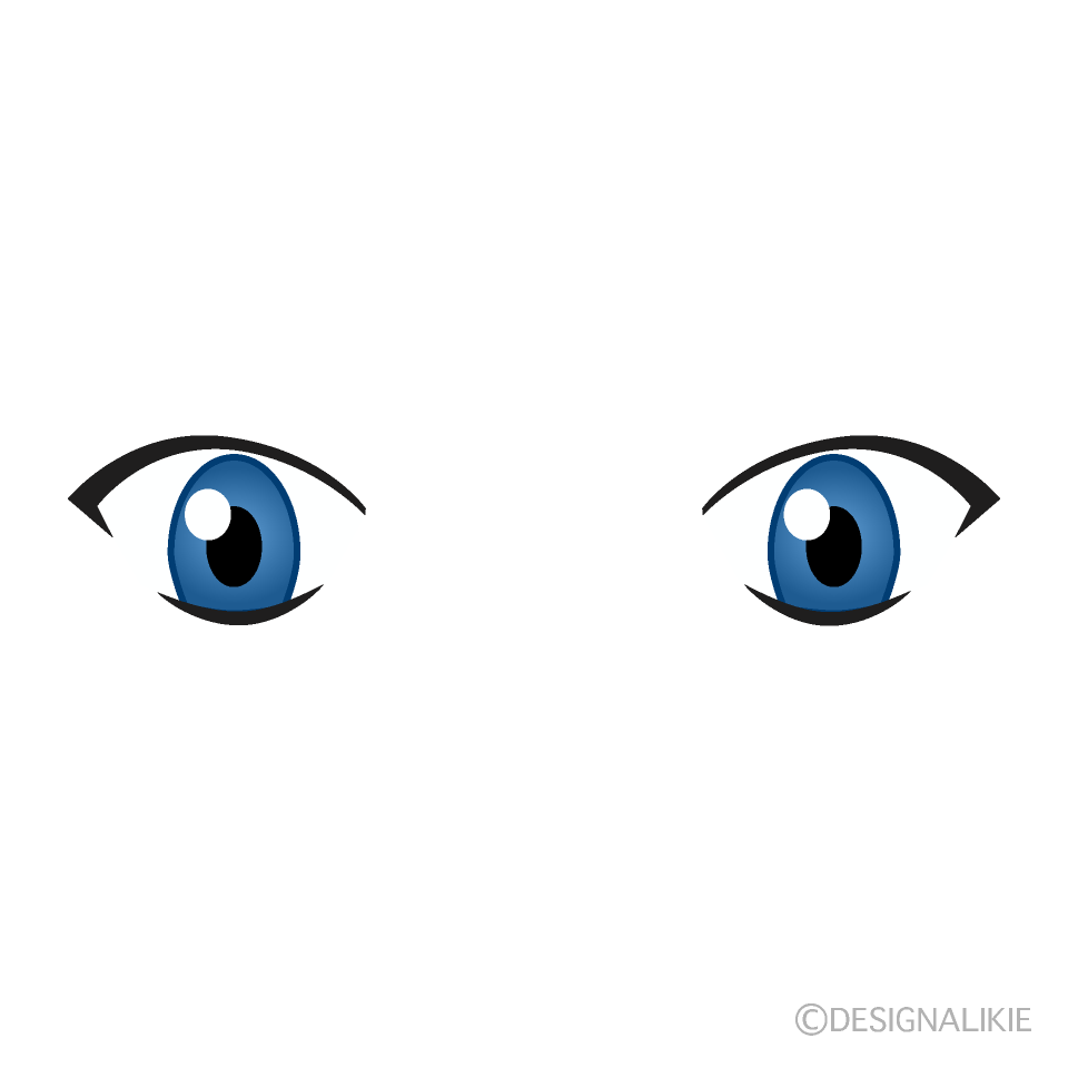 Anime Blue Eyes Clip Art Free PNG Image｜Illustoon