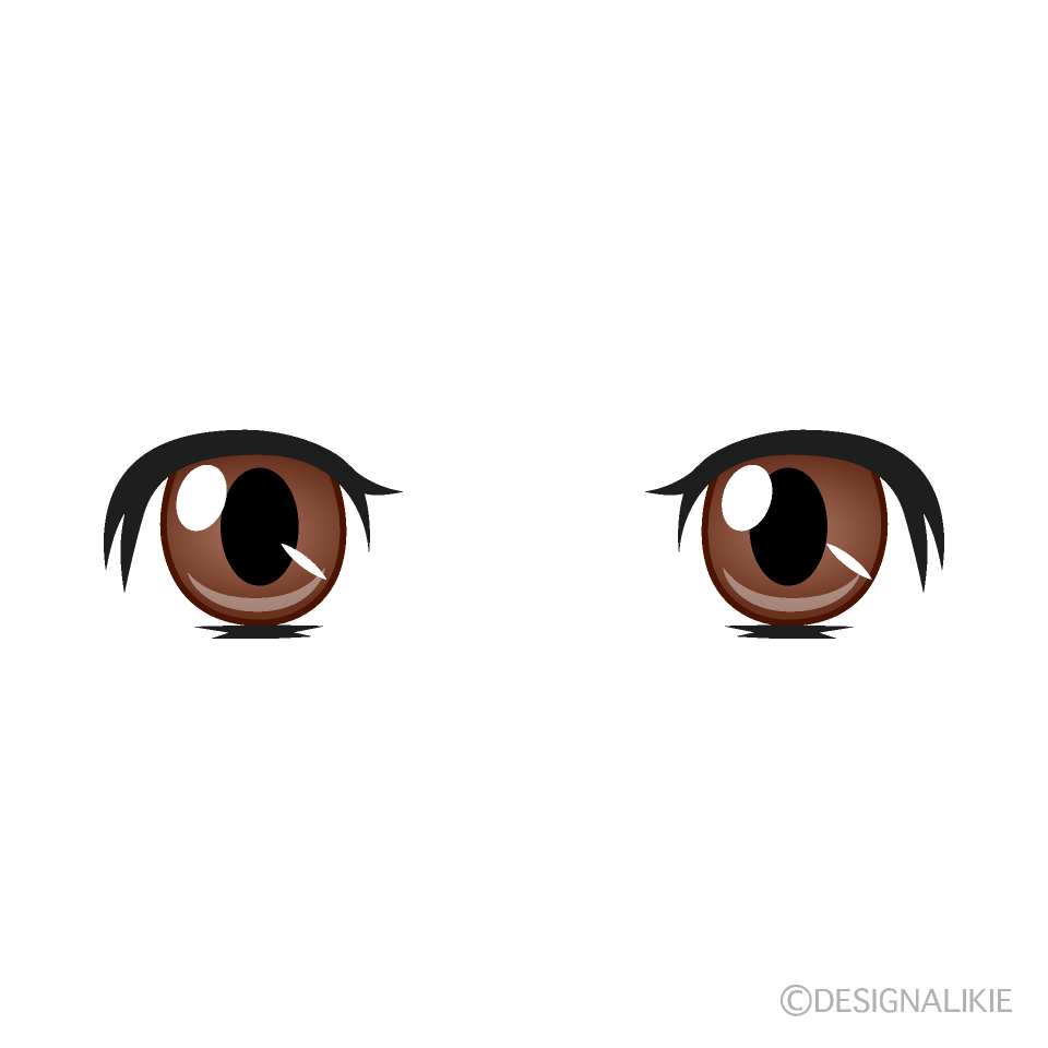 Girl Brown Eyes Clip Art Free PNG Image｜Illustoon