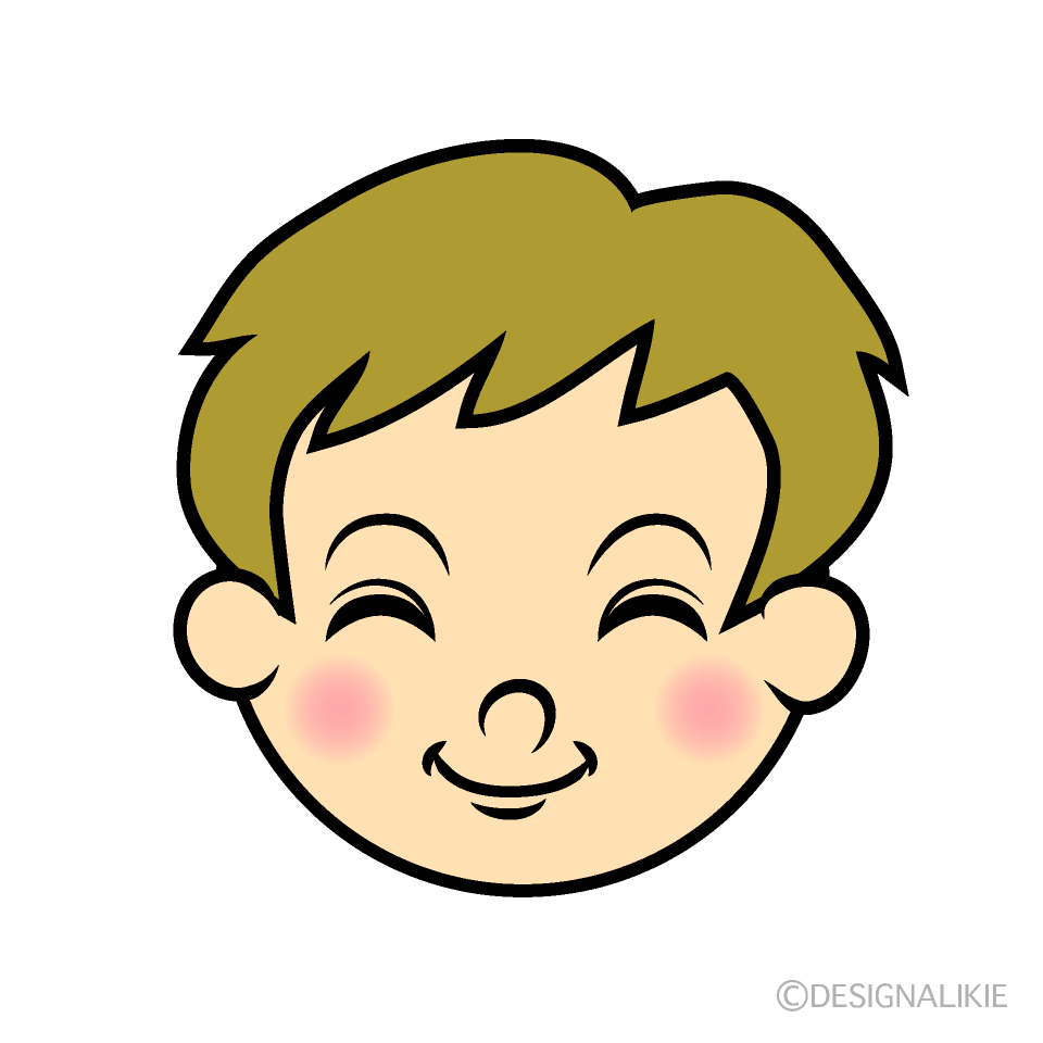 Boy Smiley Face Cartoon Free PNG Image｜Illustoon
