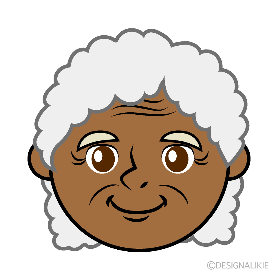 Grandma Face Cartoon Free PNG Image｜Illustoon
