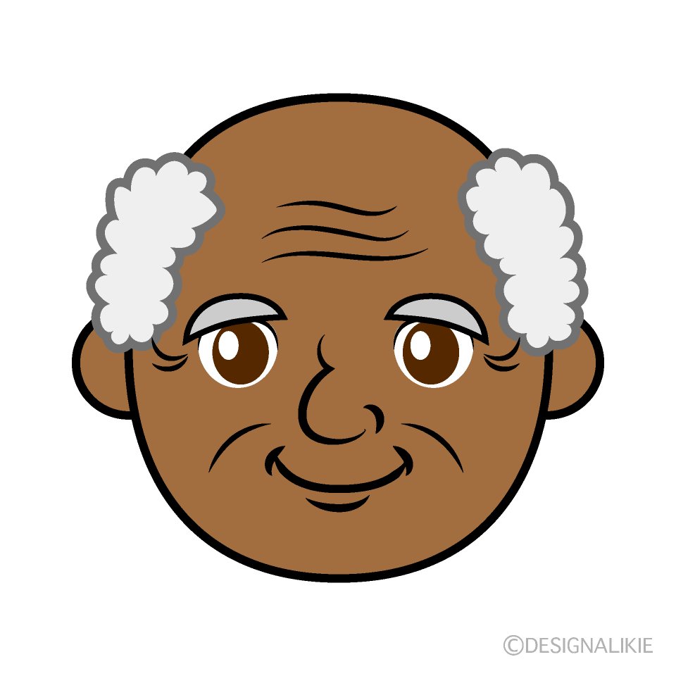 Grandpa Face Cartoon Free PNG Image｜Illustoon