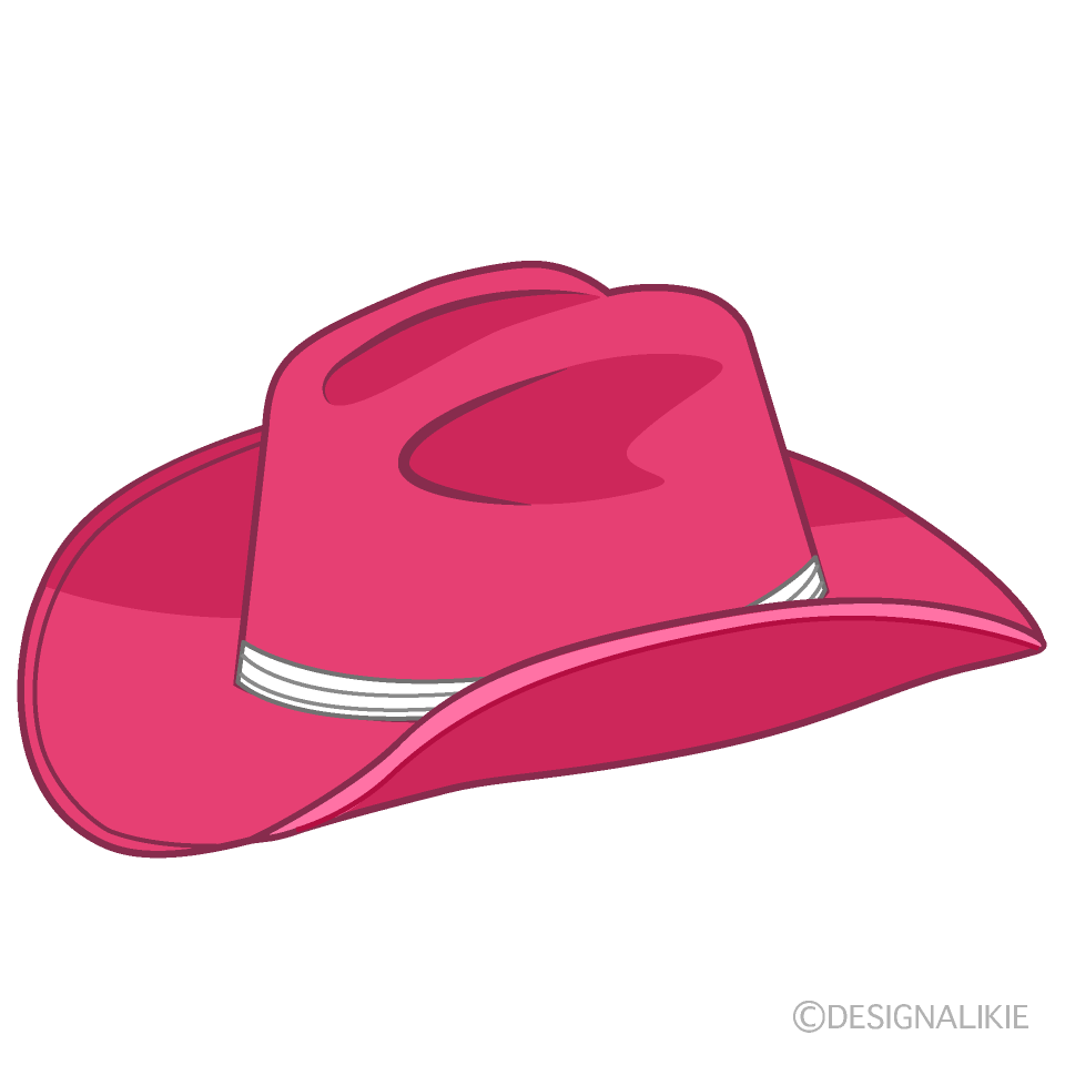 pink cowboy hat cartoon