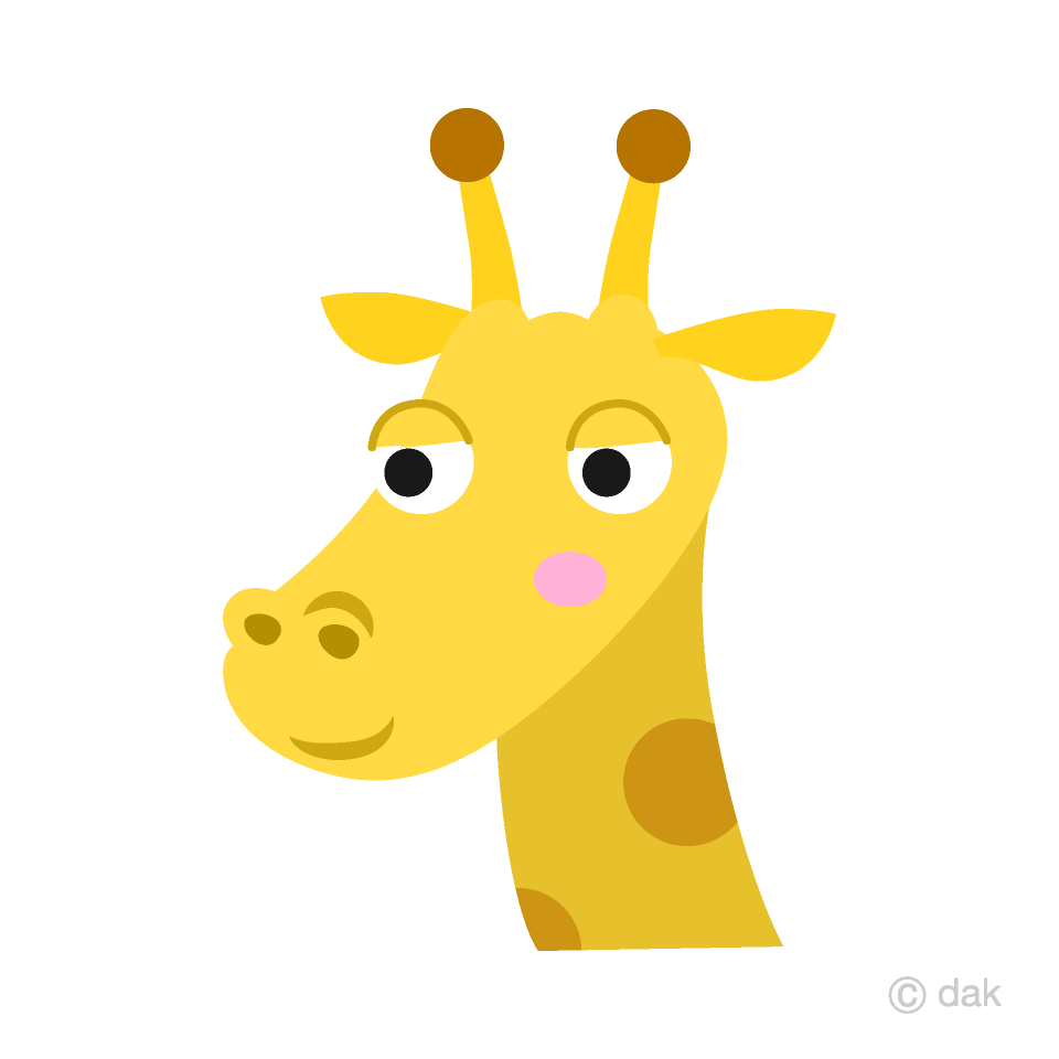 Giraffe Face Clip Art Free PNG Image｜Illustoon