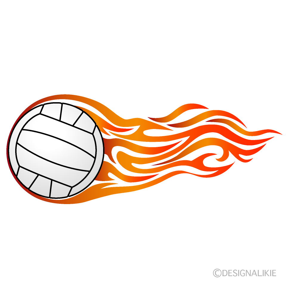Orange Flame Volleyball