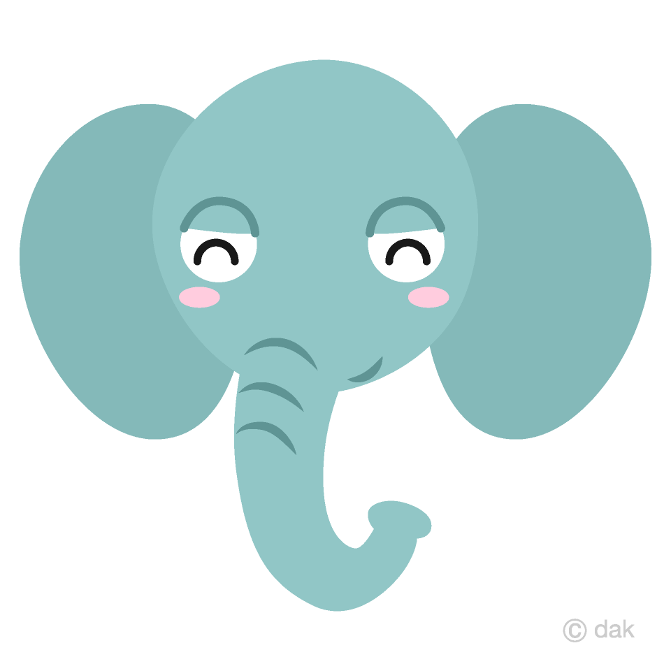 smiling elephant clipart with toothbrush