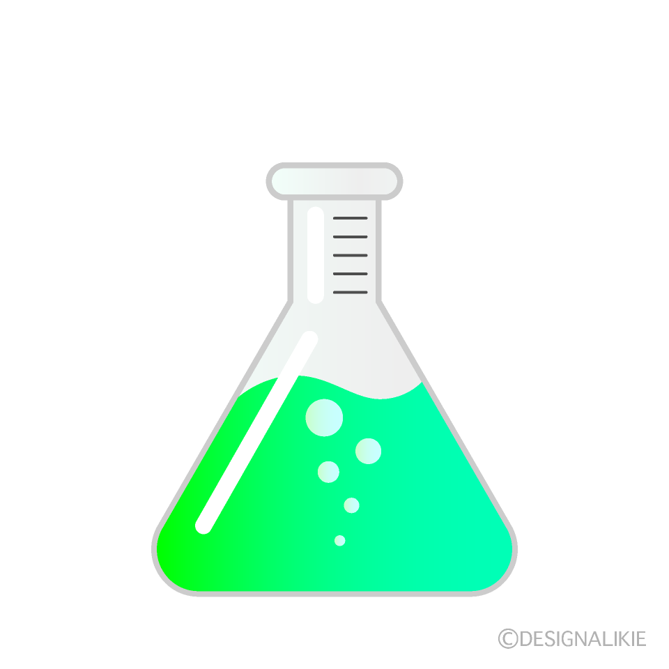 Erlenmeyer Flask with Liquid Clip Art Free PNG Image｜Illustoon