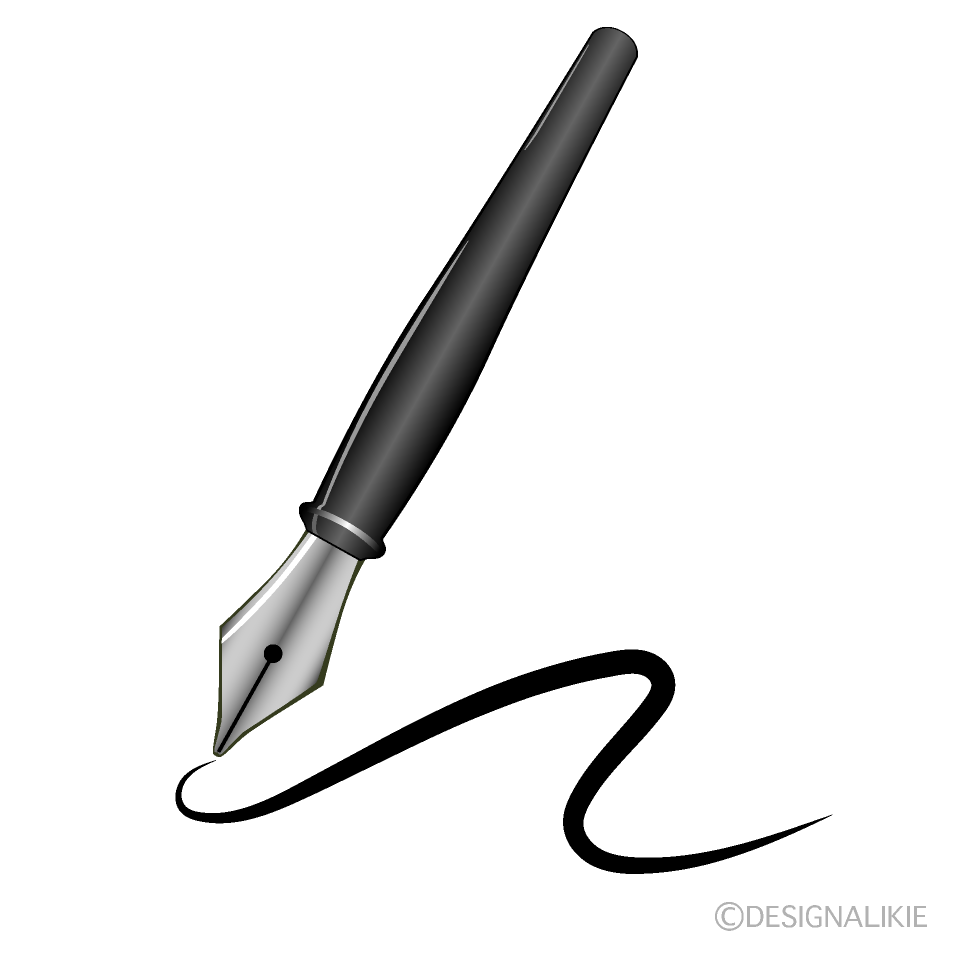 black and white pen clipart