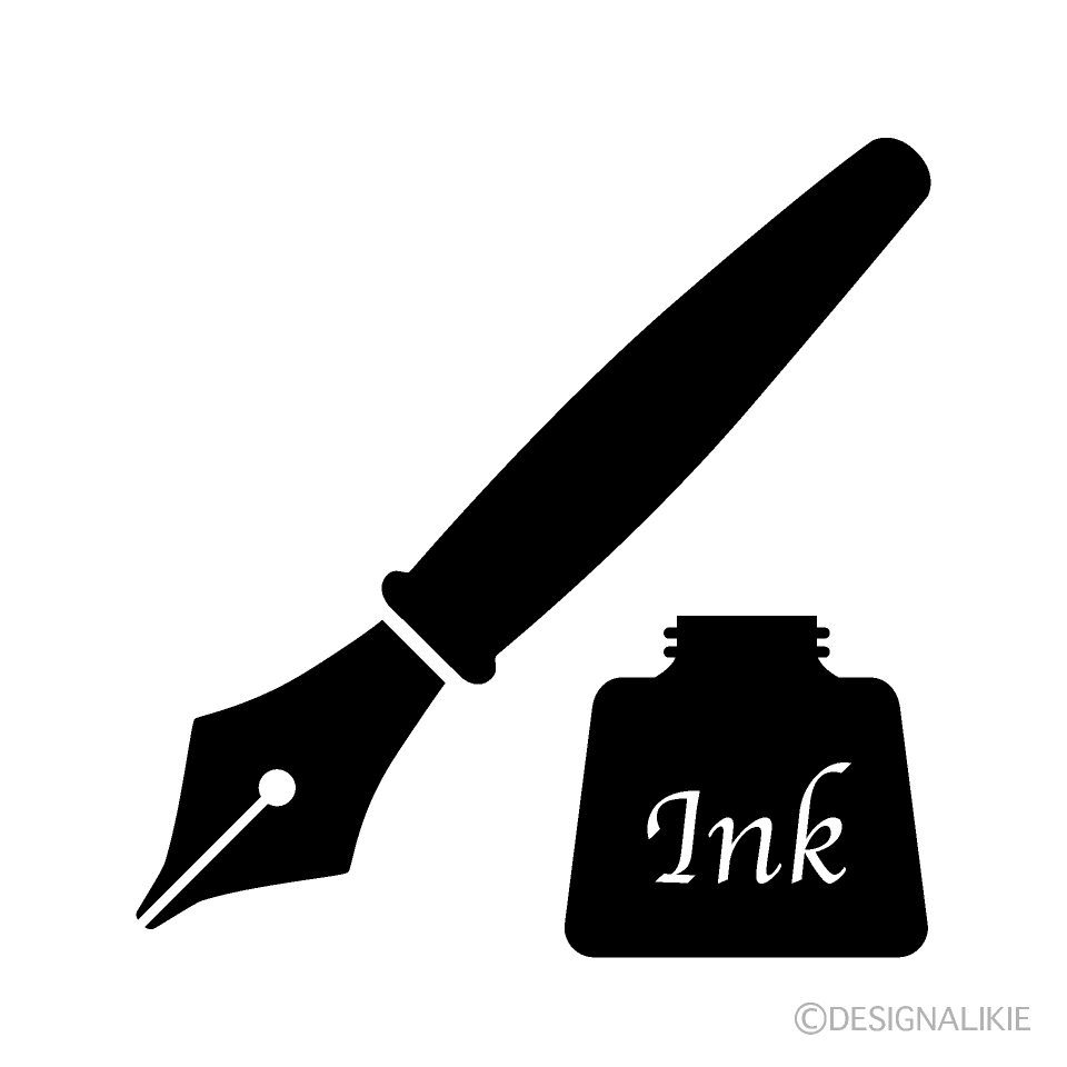 Fountain Pen and Ink Silhouette