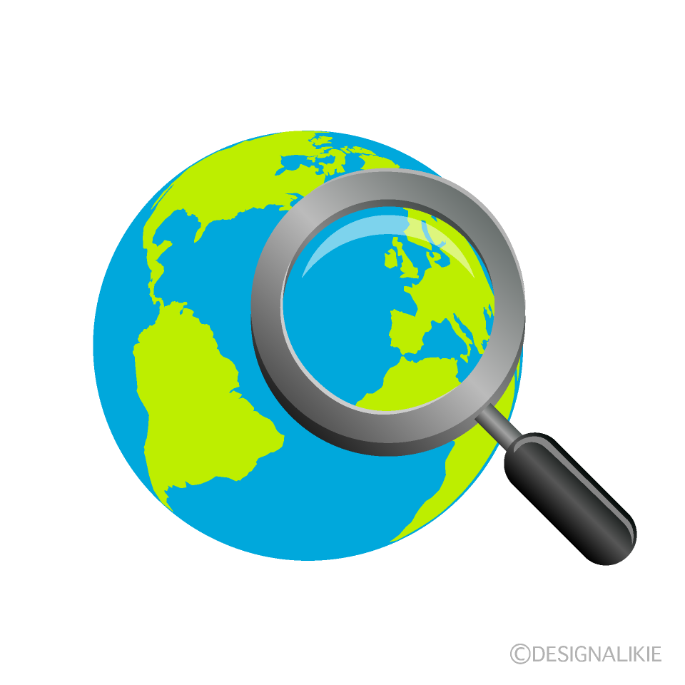 Magnifying Glass and Earth