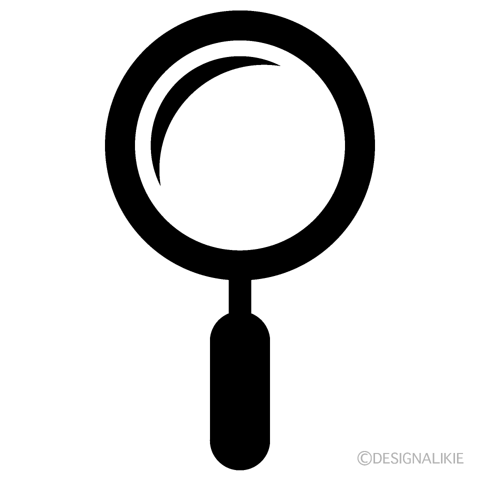 Magnifying Glass Black and White