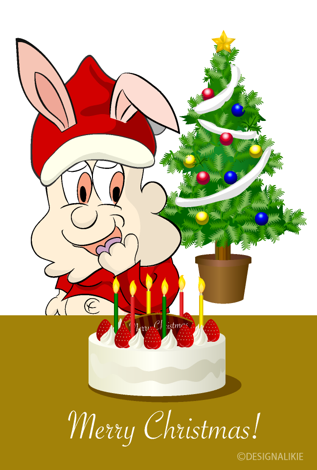 Rabbit character Santa Christmas