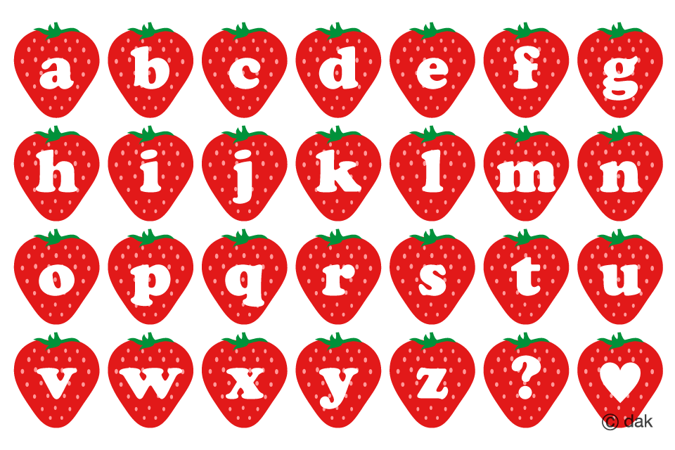 Strawberry ABC Chart