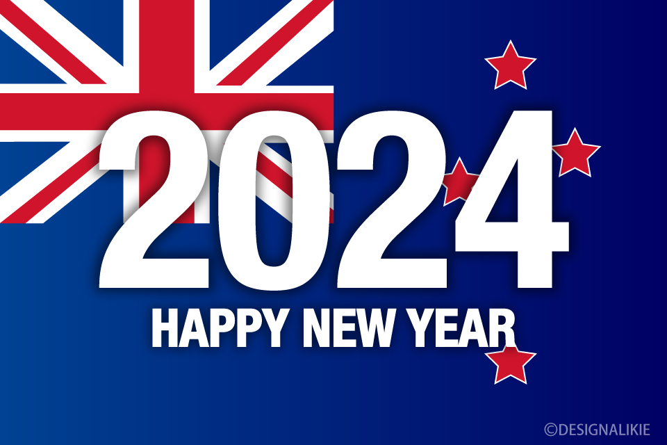 Happy New Year 2024 on New Zealand