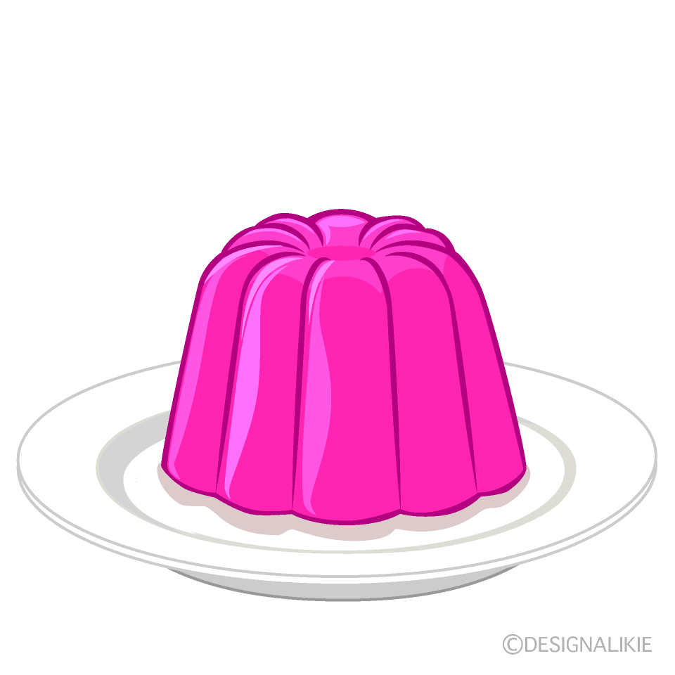 Pink Jelly on Plate