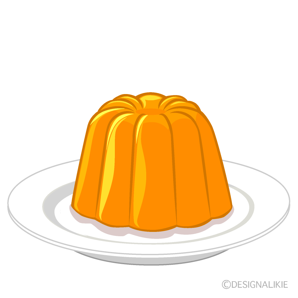 Orange Jelly on Plate