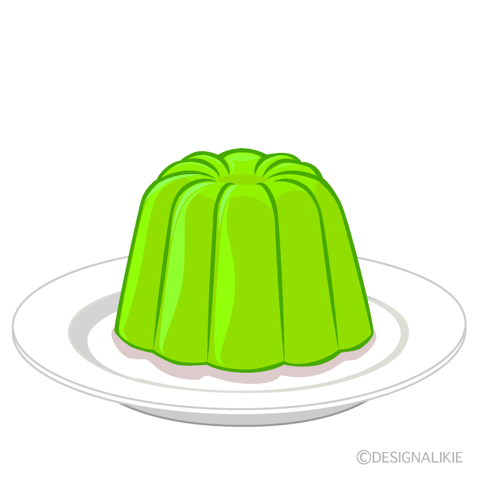 Green Jelly on Plate