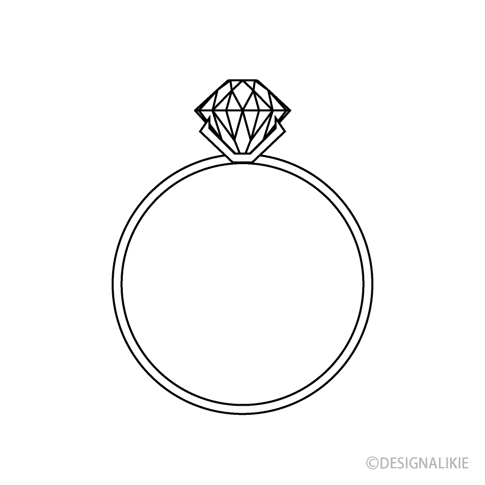 clipart black and white ring